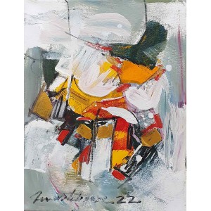 Mashkoor Raza, 12 x 16 Inch, Oil on Canvas, Abstract Painting, AC-MR-551